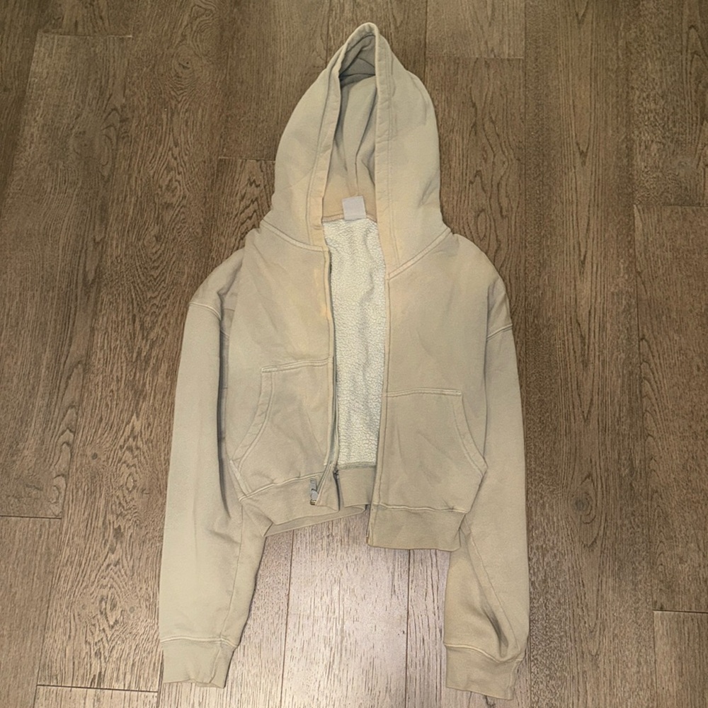Aritzia- green zip up sweater